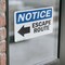 Signmission Escape Route (Left Arrow) Sign With Symbol, 7 in W x Rectangle, Vinyl Decal OS-2PACK-NS-D-57-L-12136 - alternate 5